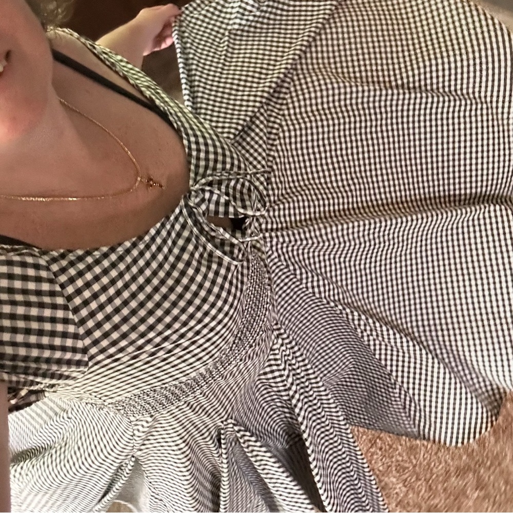 Grace Elements Monochrome Gingham Checkered Full … - image 1